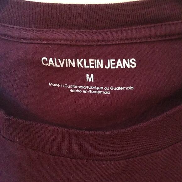 CK Calvin Klein Maroon Men's size Medium t-shirt. - Picture 2 of 7